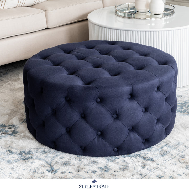 hamptons round ottoman 