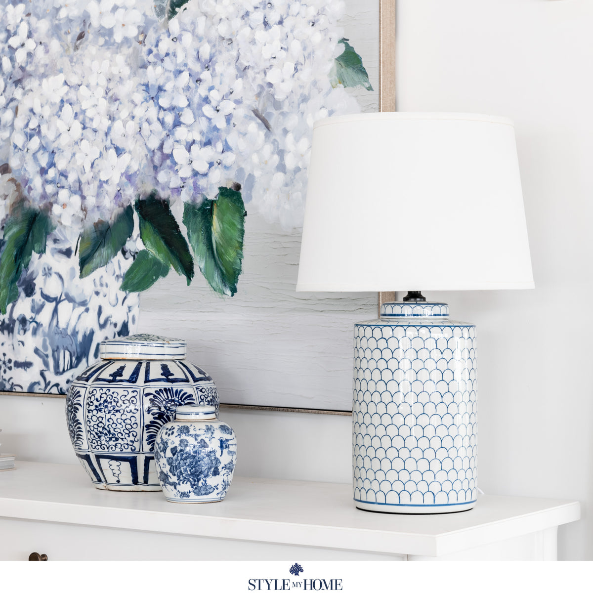 Buy Hamptons 'Scallop' Ceramic Table Lamp