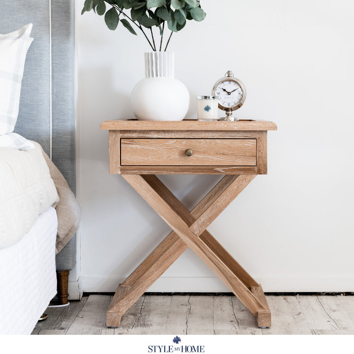 Coastal Hamptons bedside