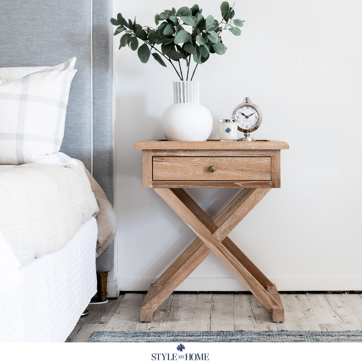 Coastal Hamptons bedside