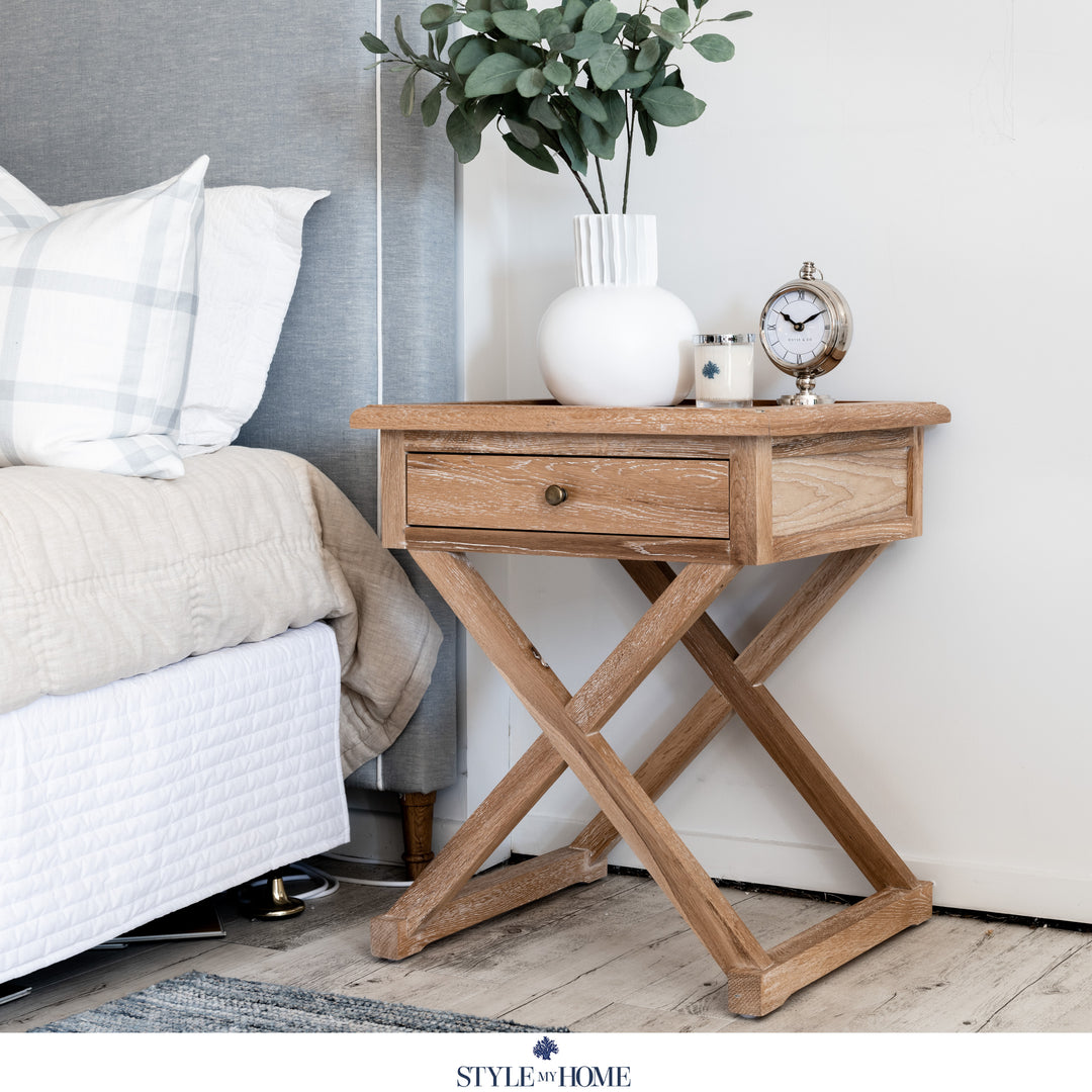 Coastal Hamptons bedside