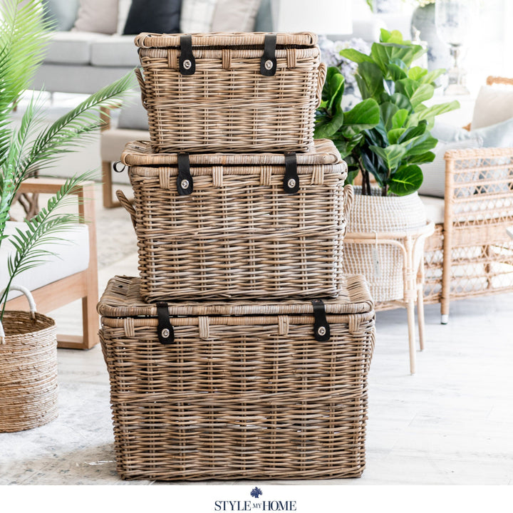 'Sea Drift' Rattan Trunk - 3 sizes available