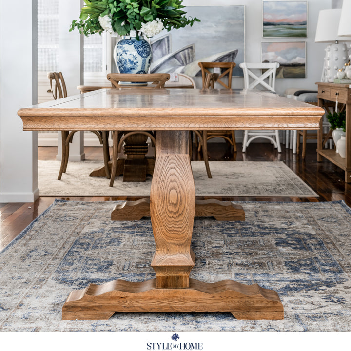 Kensington Parquetry Natural Oak Dining Table