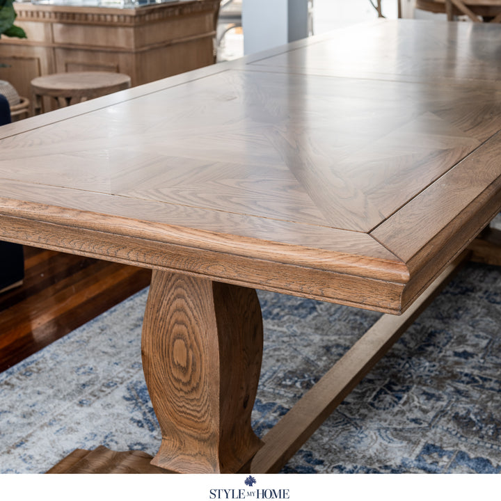 Kensington Parquetry Natural Oak Dining Table