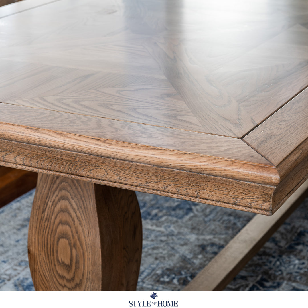 Kensington Parquetry Natural Oak Dining Table