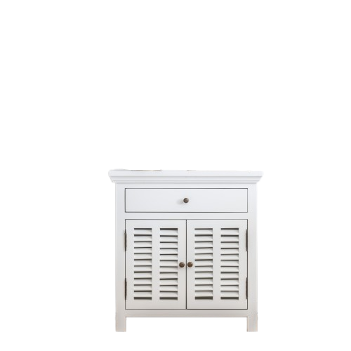 Plantation Medium Louvre Bedside Table