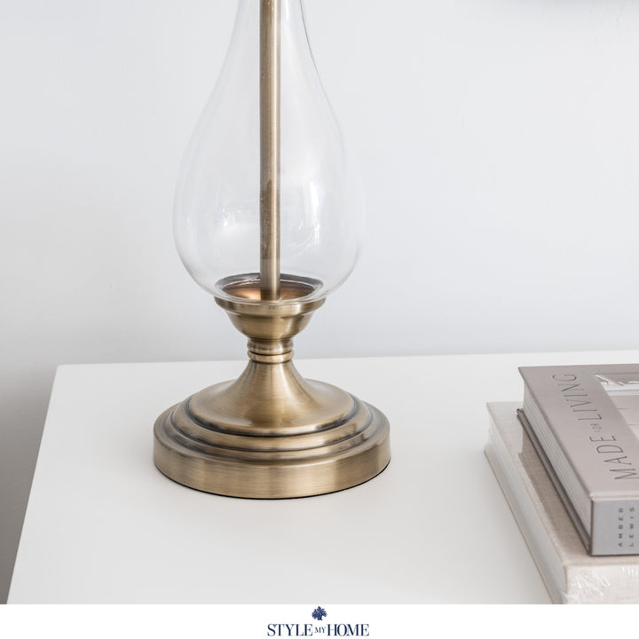 Hamptons Style Glass Lamp