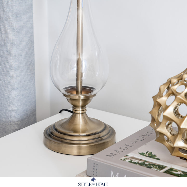 Hamptons Style Glass Lamp