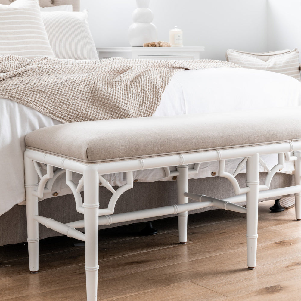 bed bench linen & wood hamptons