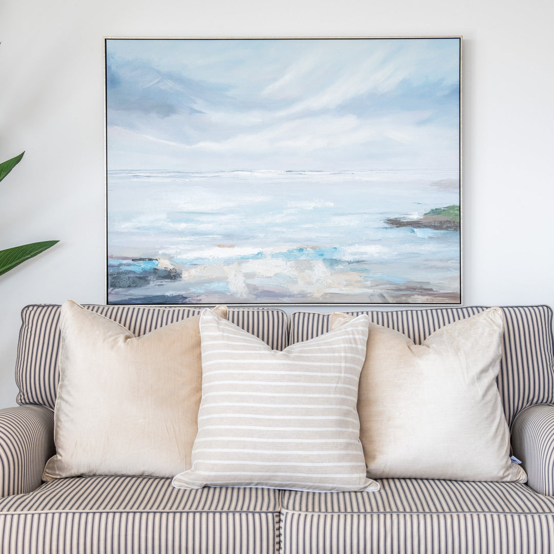 Coastal Outlook Canvas In Antique Silver Frame