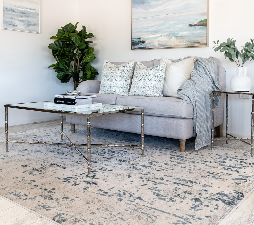 Bamboo Nickel Rectangular Coffee Table