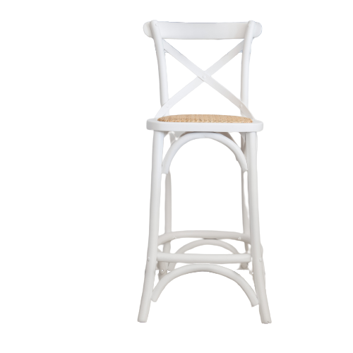 Carter Rattan Cross-back Kitchen Stool