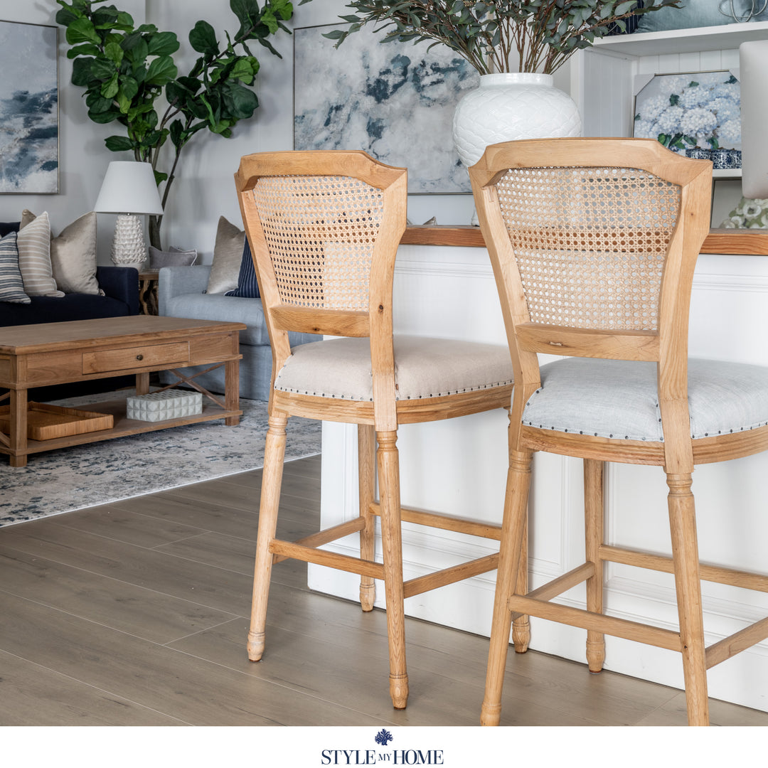 April Luxury Upholstered Kitchen Stool