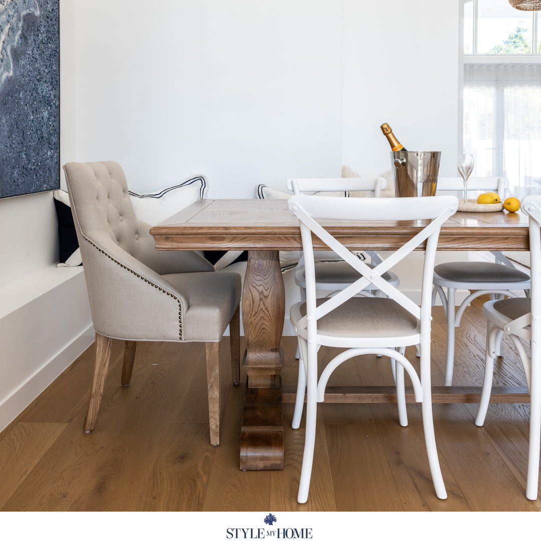 Kensington Parquetry Natural Oak Dining Table