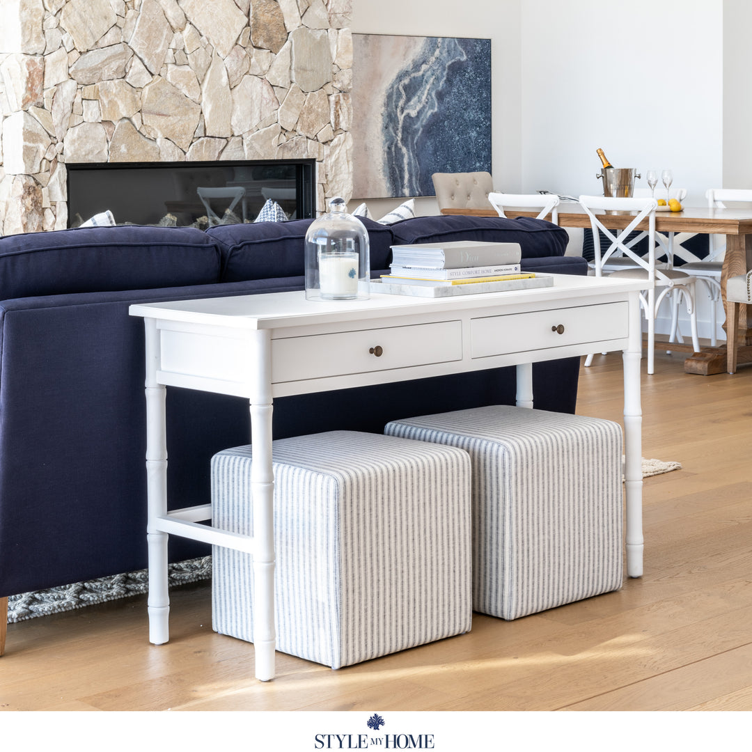 Justine Upholstered Cube Ottoman