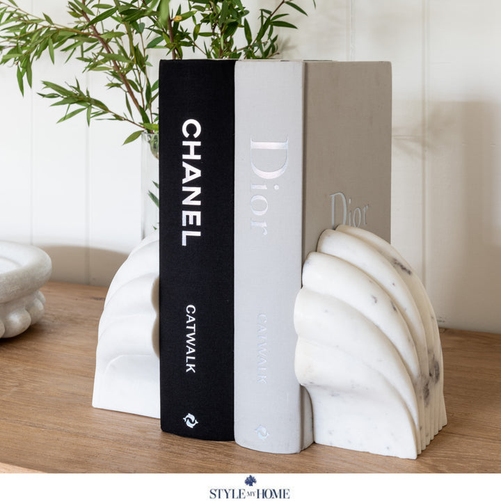 Shell Solid Marble Bookends