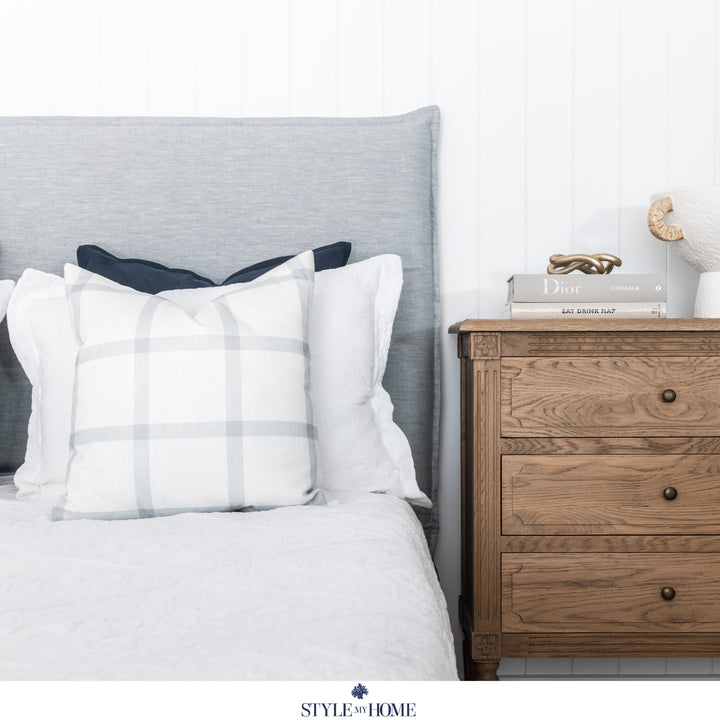 Hamptons bed frame duck egg