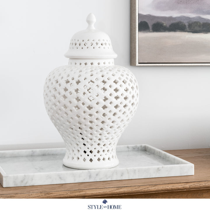 Temple Handmade White Ginger Jars