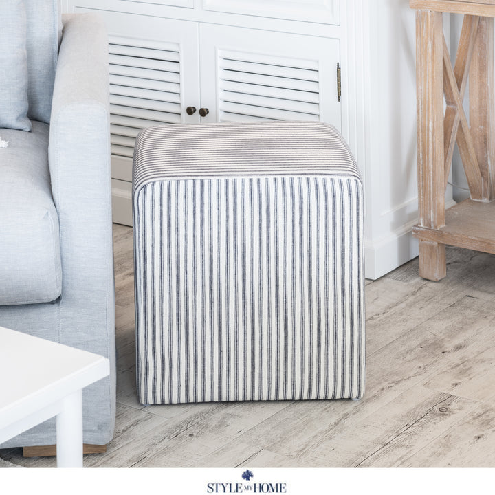 Justine Upholstered Cube Ottoman