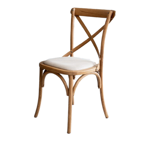 Carter Cross-back Chair With Linen Seat