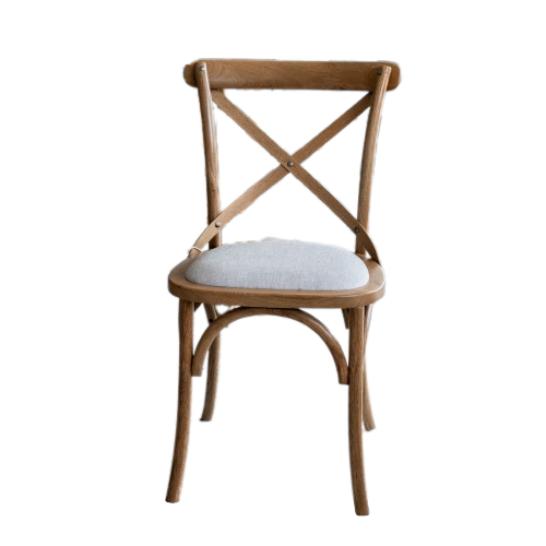 Carter Cross-back Chair With Linen Seat