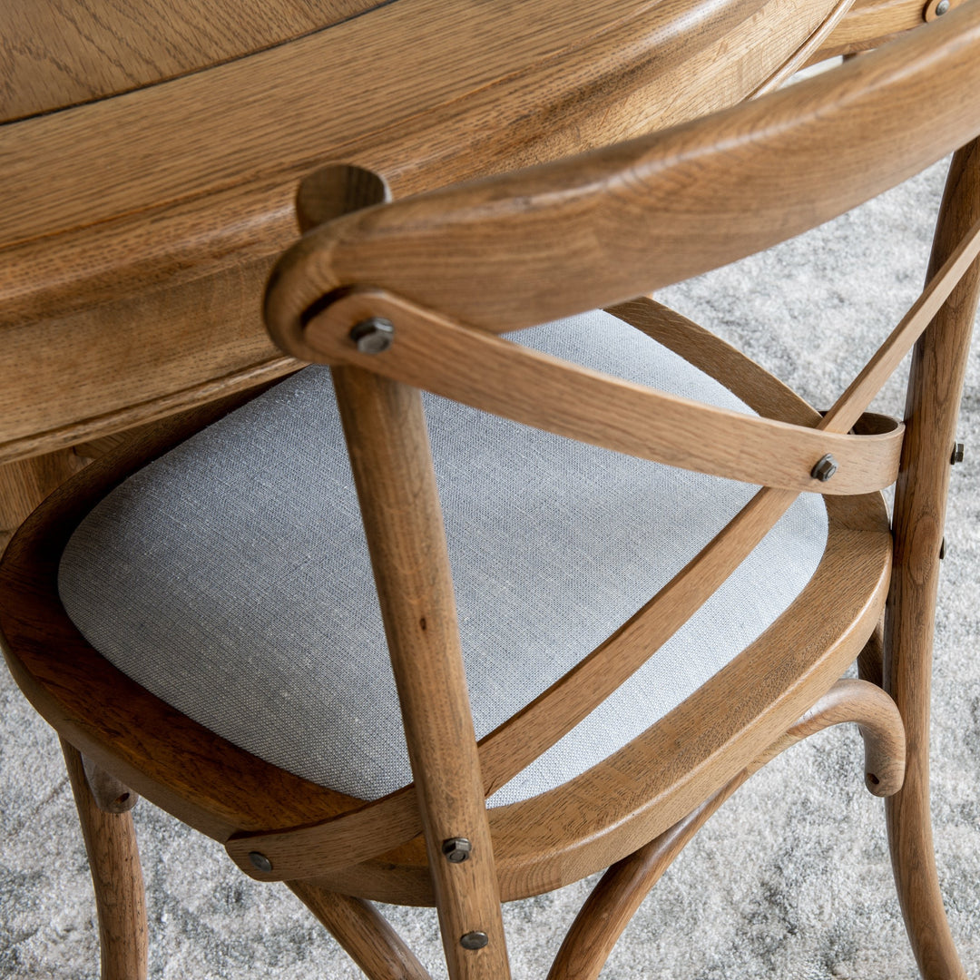 Carter Cross-back Chair With Linen Seat