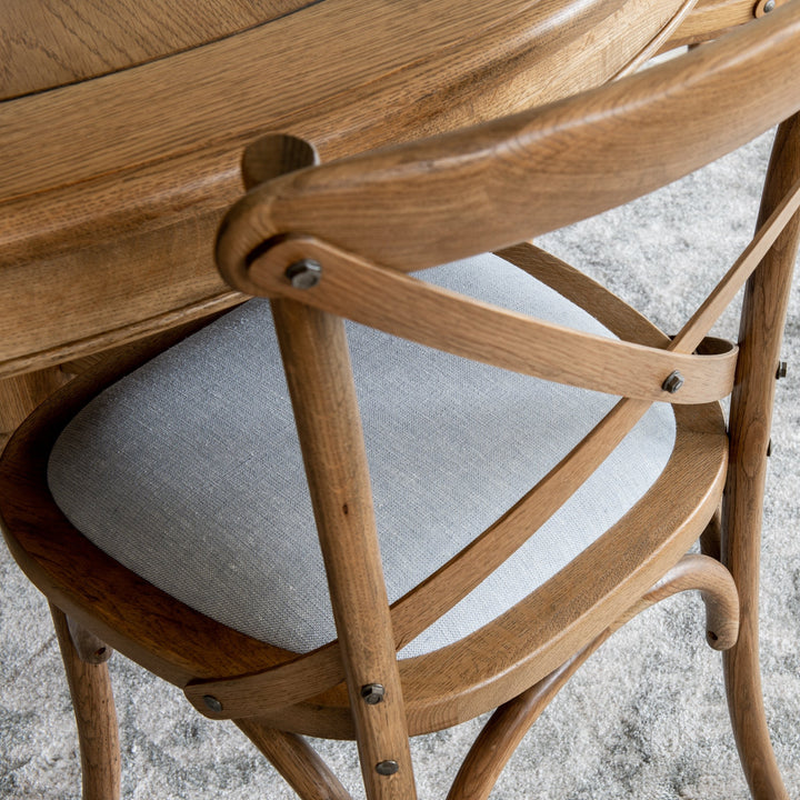 Carter Cross-back Chair With Linen Seat