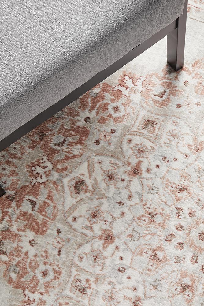 Manhattan Transitional Rug Peach