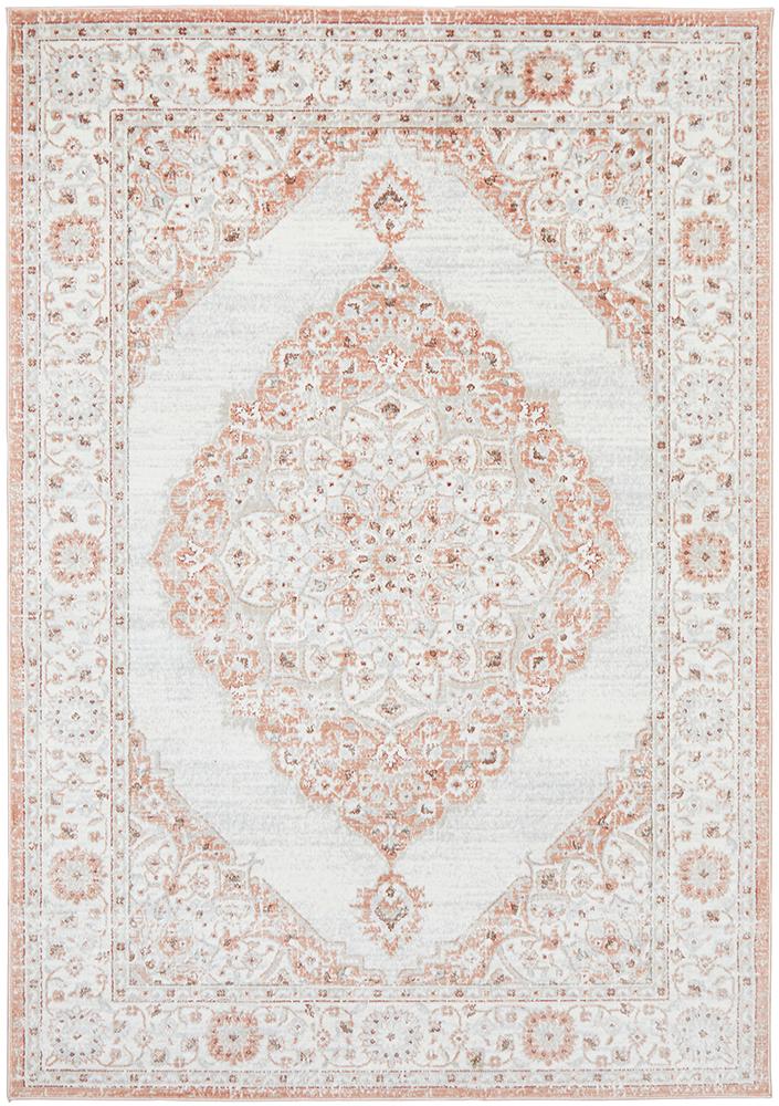 Manhattan Transitional Rug Peach