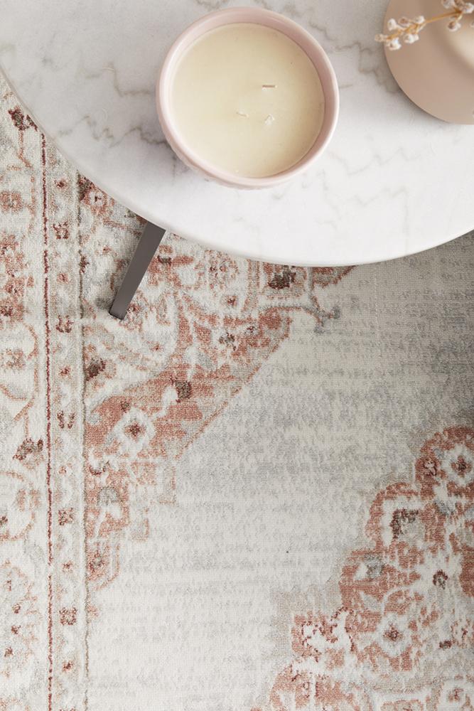 Manhattan Transitional Rug Peach