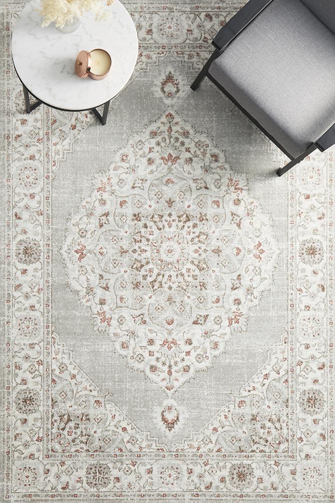 Manhattan Transitional Rug Rose