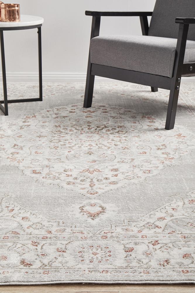 Manhattan Transitional Rug Rose