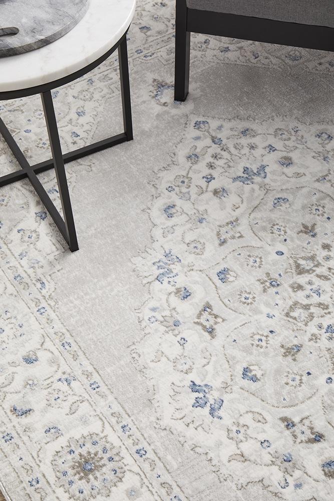 Manhattan Transitional Rug Silver