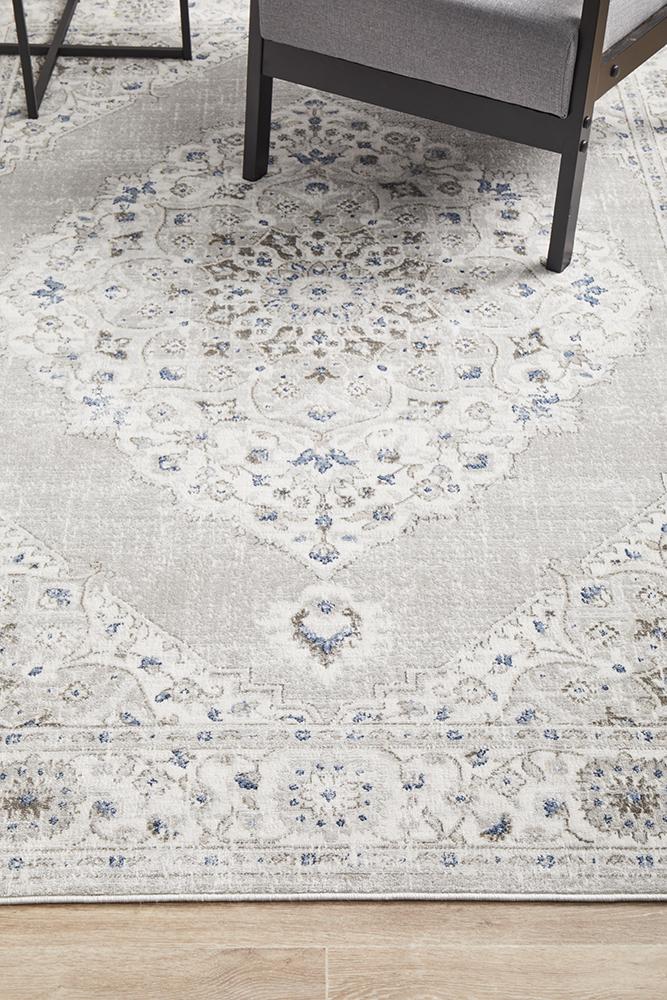 Manhattan Transitional Rug Silver