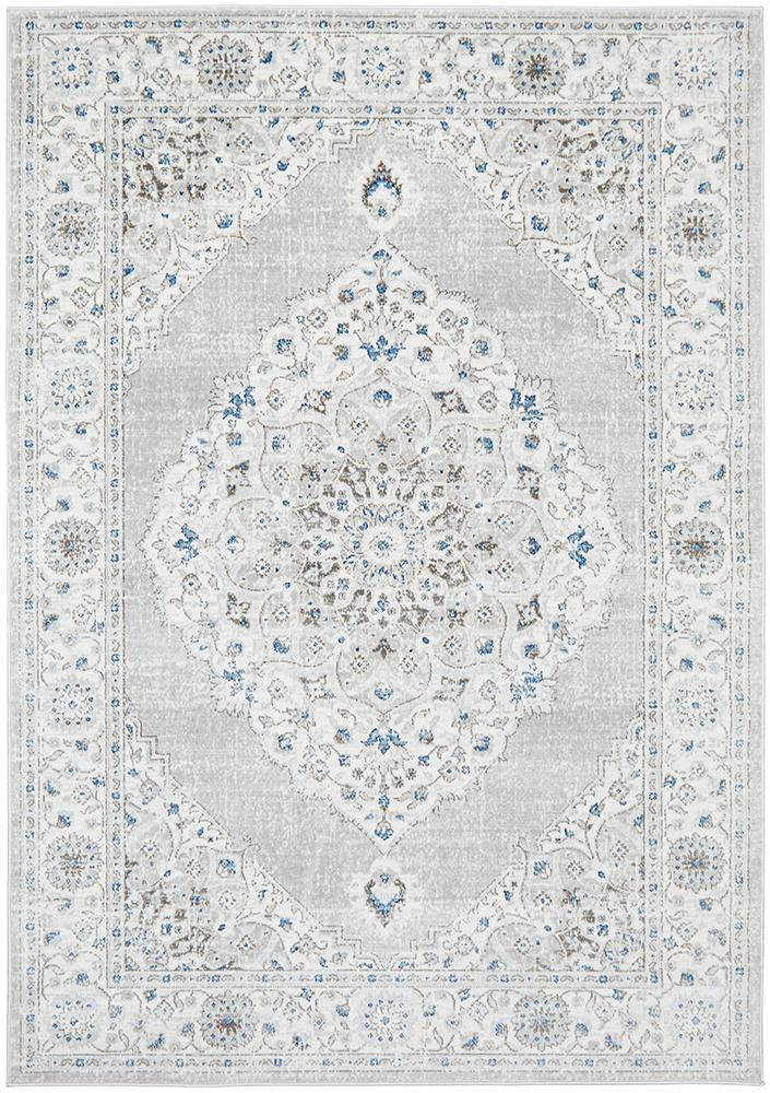 Manhattan Transitional Rug Silver