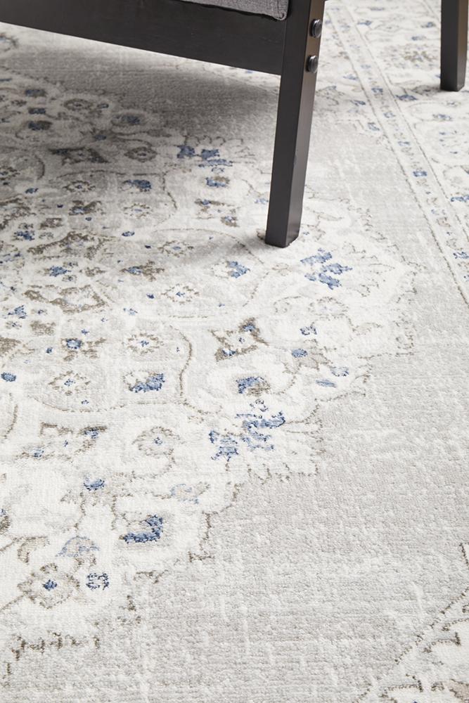 Manhattan Transitional Rug Silver