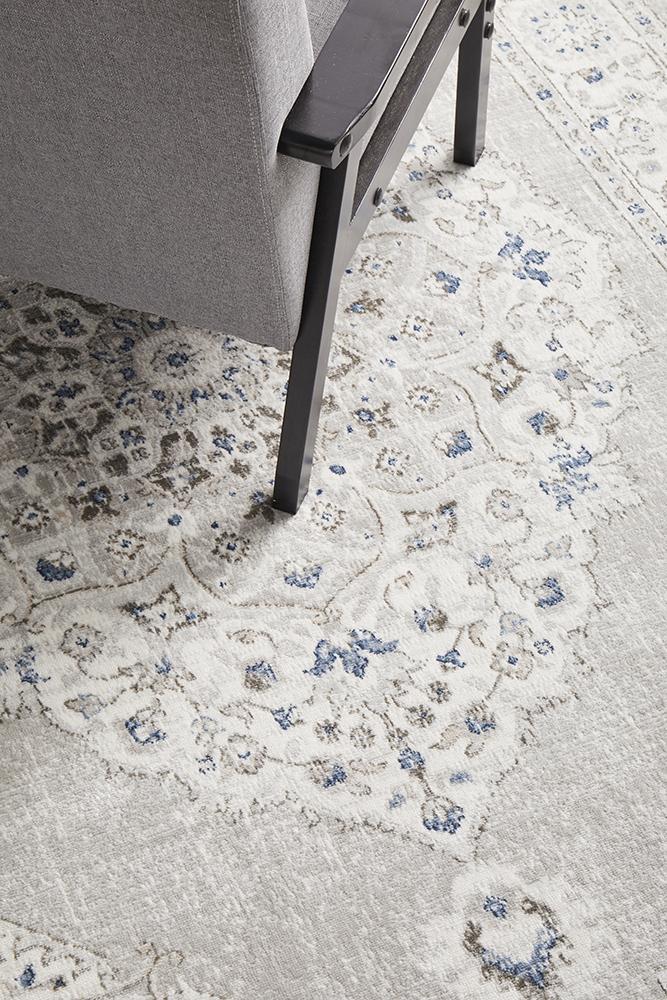 Manhattan Transitional Rug Silver