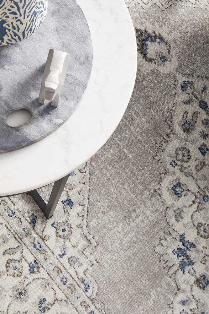 Manhattan Transitional Rug Silver