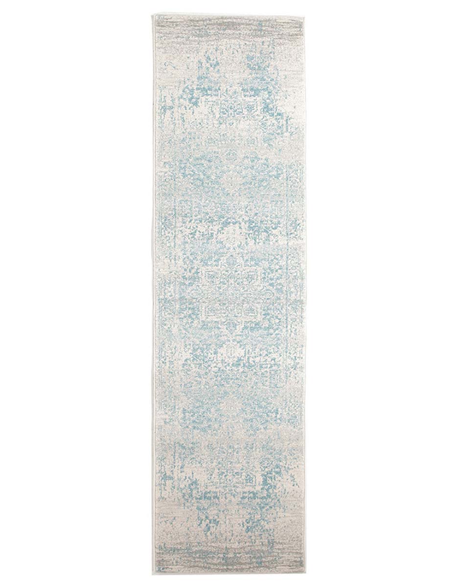 Glacier White Blue Transitional Rug