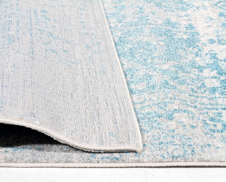 Glacier White Blue Transitional Rug