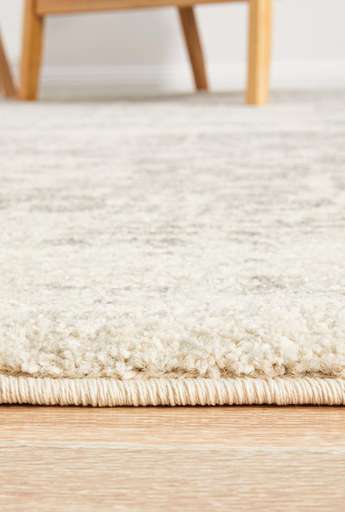 Dream White Silver Transitional Rug