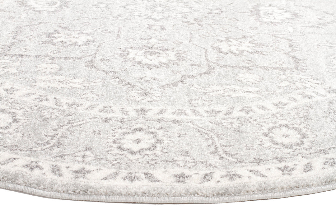 Silver Flower Transitional Rug