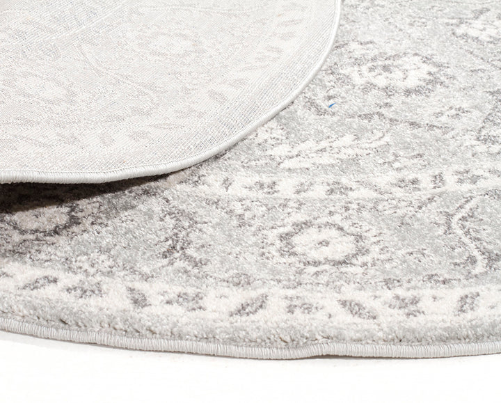 Silver Flower Transitional Rug