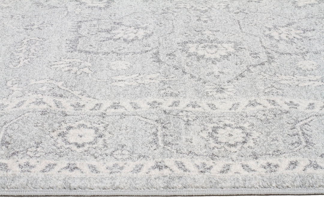 Silver Flower Transitional Rug