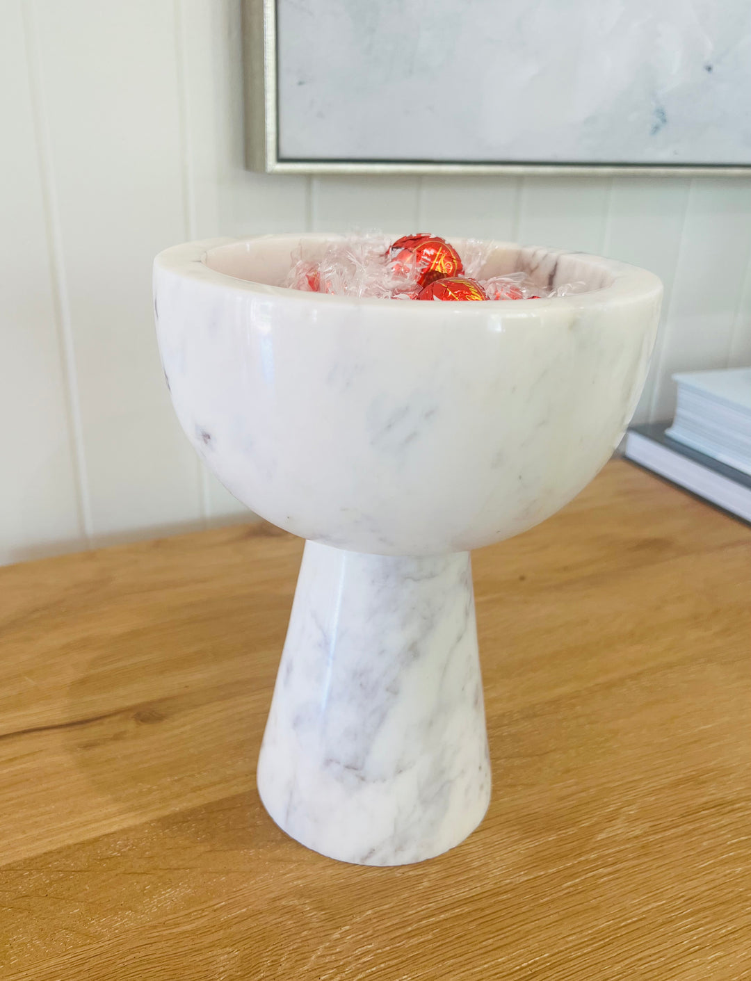 Marble Bowl On Stand Solid Marble Bowl