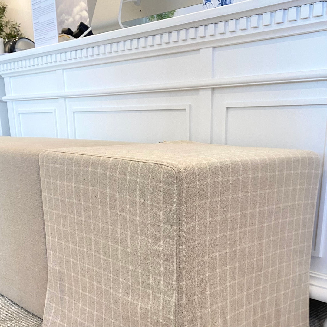 Justine Upholstered Cube Ottoman