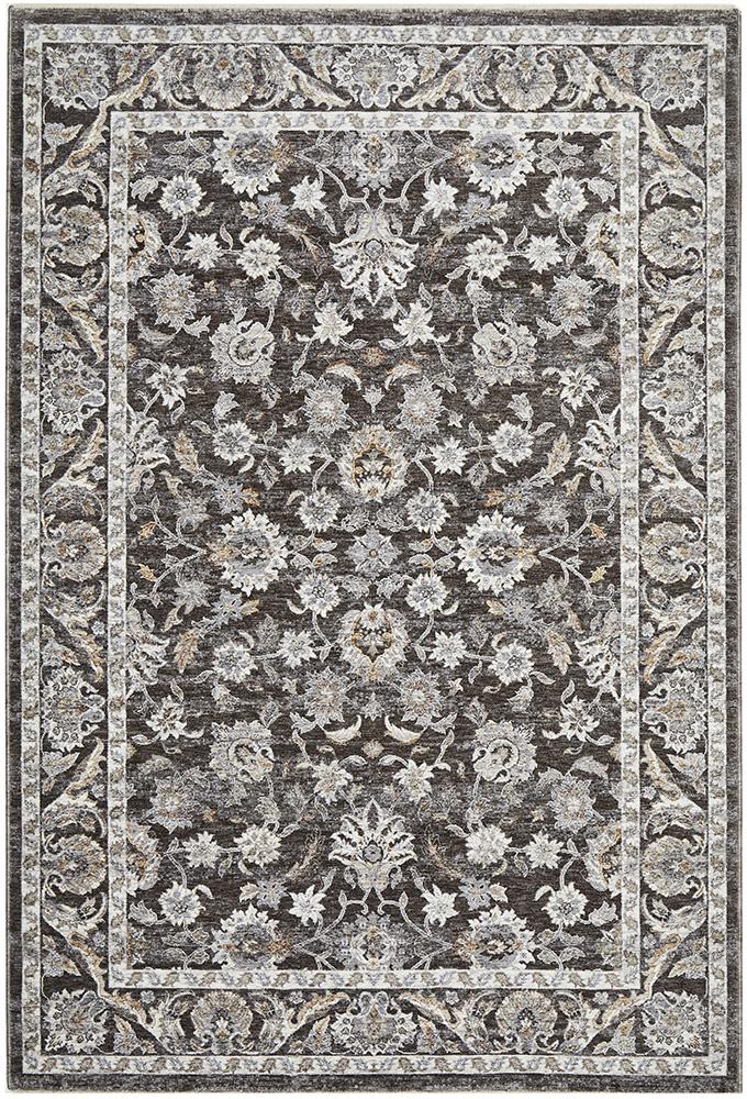 Charming Motif Grey Rug