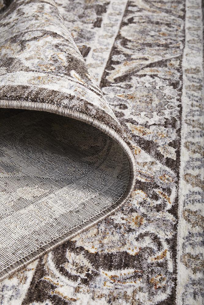 Charming Motif Grey Rug