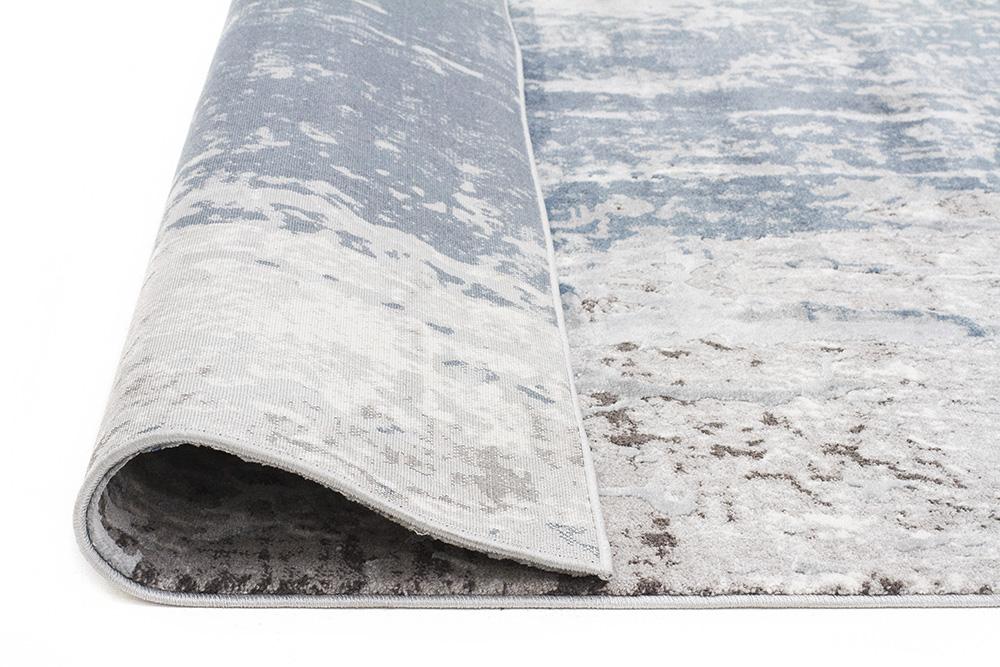 Roxana Distressed Timeless Rug Blue Grey White