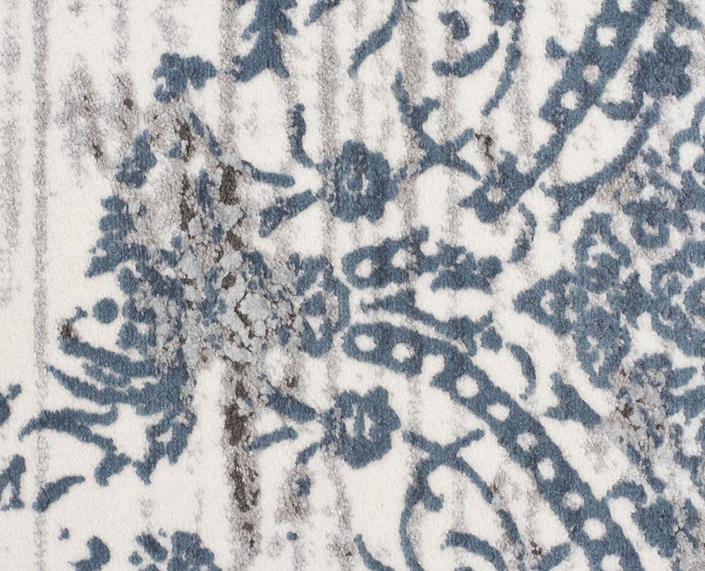 Yasmin Distressed Transitional Rug White Blue Grey